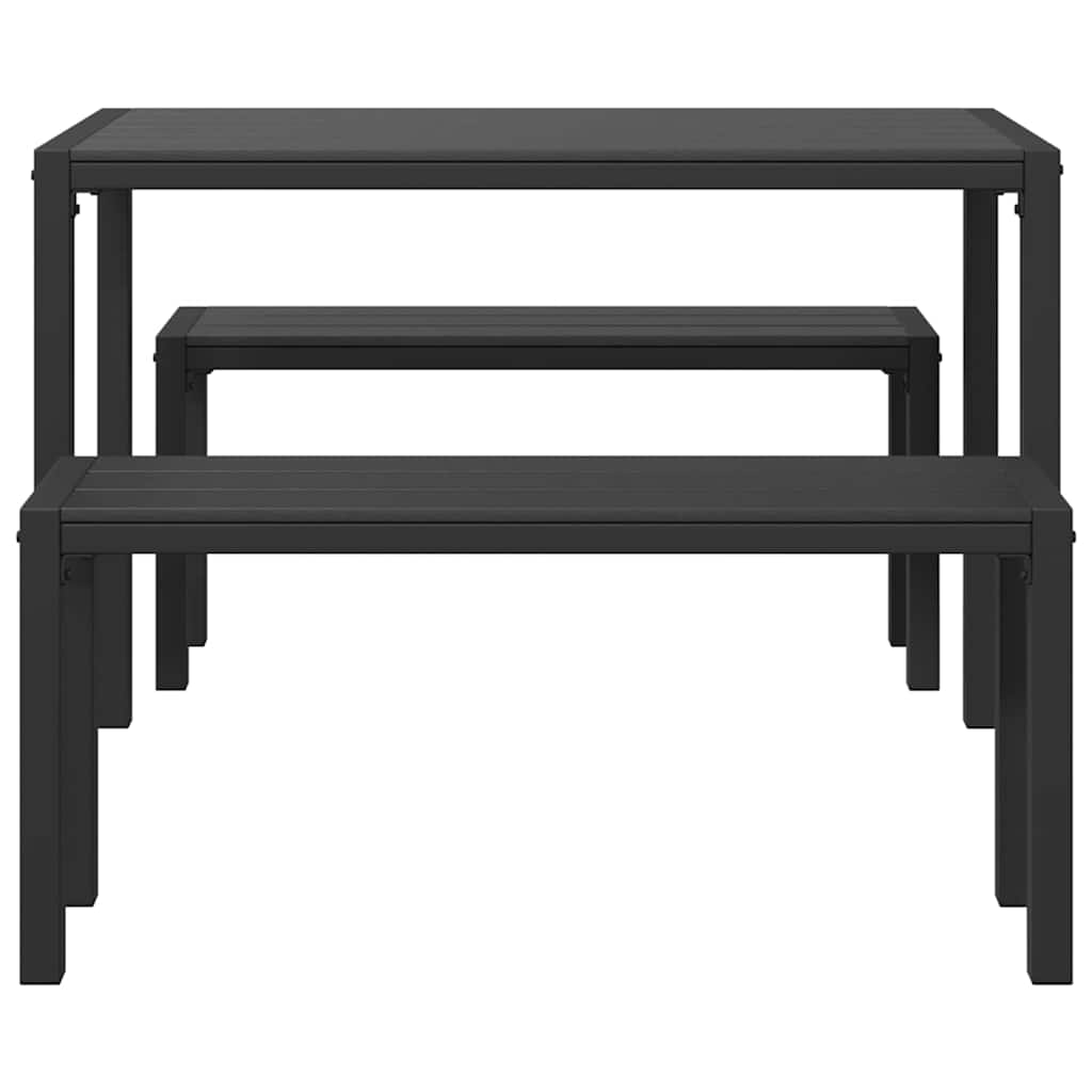 vidaXL Tuin Eettafel Set 3 pcs Antraciet Staal