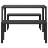 vidaXL Tuin Eettafel Set 3 pcs Antraciet Staal