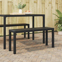 vidaXL Tuinbank Zwart 100 x 28 x 45cm Staal