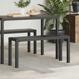 vidaXL Tuinbank Zwart 100 x 28 x 45cm Staal