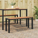 vidaXL Tuinbank Zwart 100 x 28 x 45cm Staal