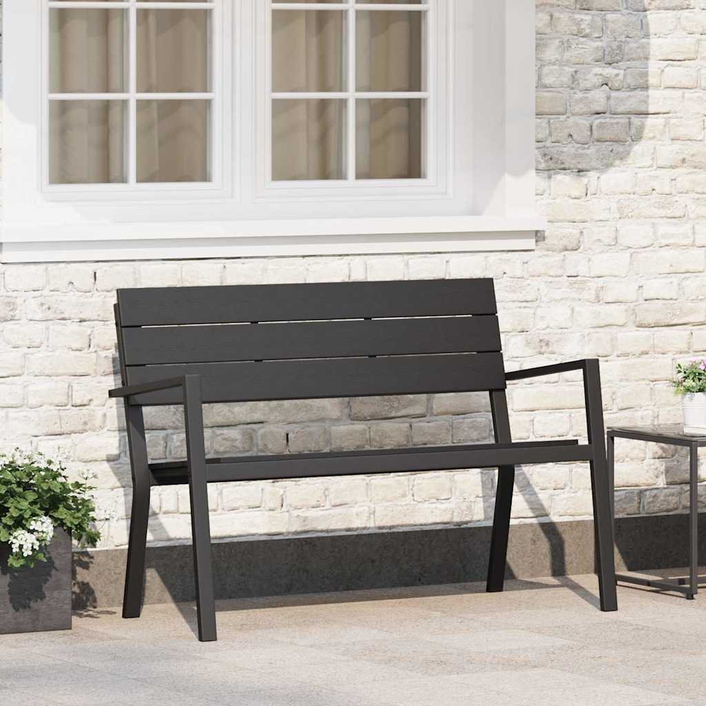 vidaXL Tuinbank Zwart 118 x 54 x 77cm Staal