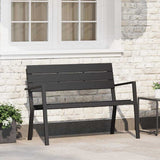 vidaXL Tuinbank Zwart 118 x 54 x 77cm Staal