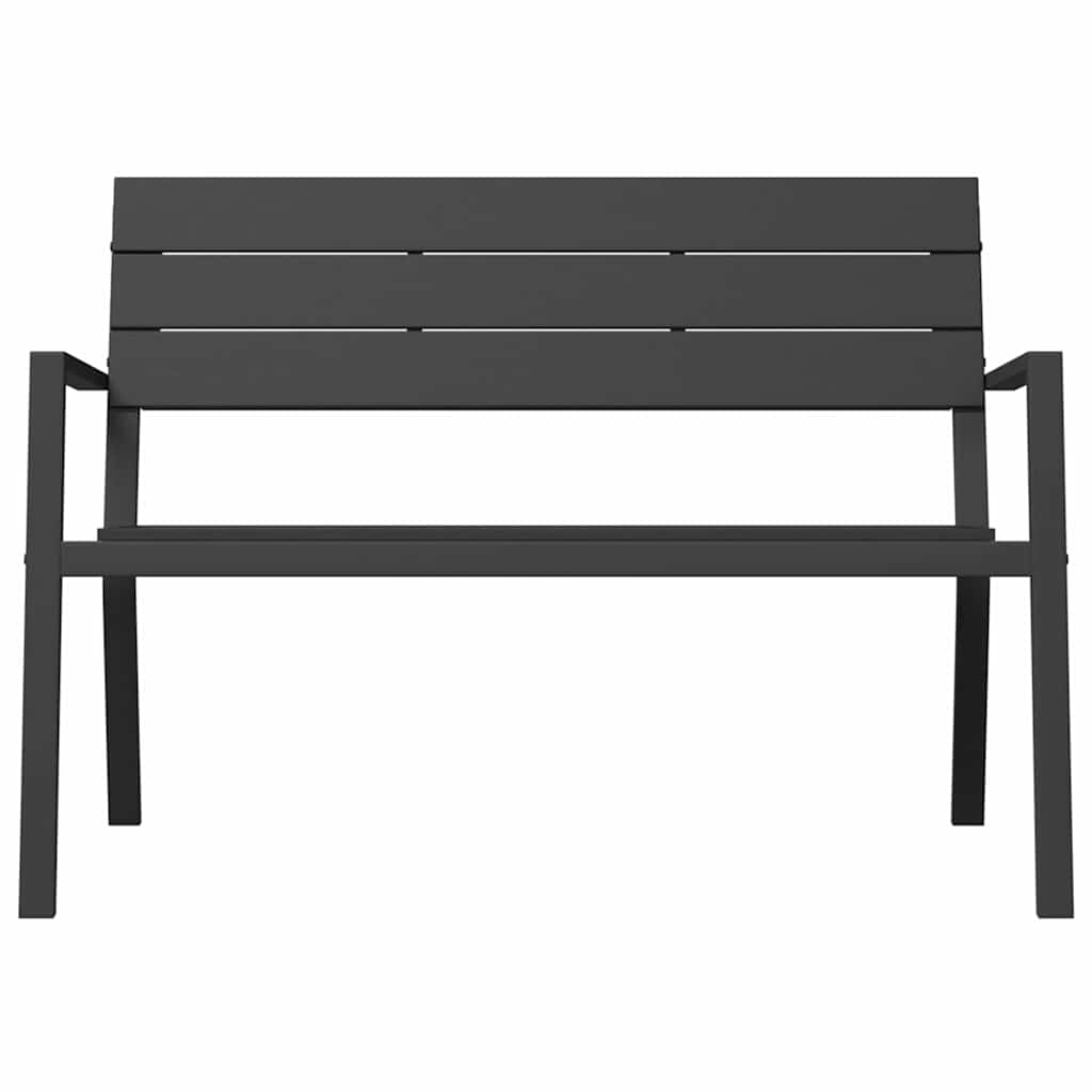 vidaXL Tuinbank Zwart 118 x 54 x 77cm Staal