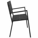 vidaXL Tuinbank Zwart 118 x 54 x 77cm Staal