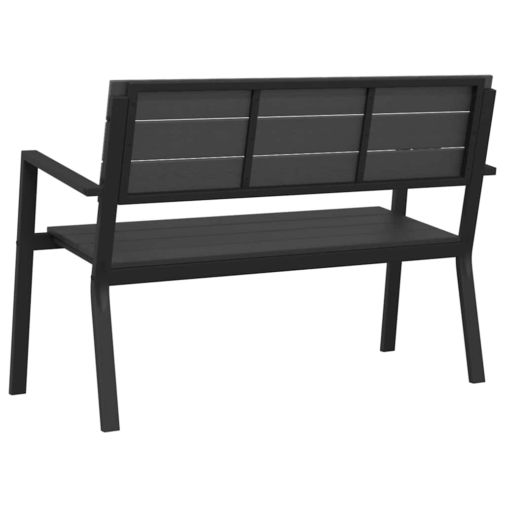 vidaXL Tuinbank Zwart 118 x 54 x 77cm Staal