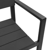 vidaXL Tuinbank Zwart 118 x 54 x 77cm Staal