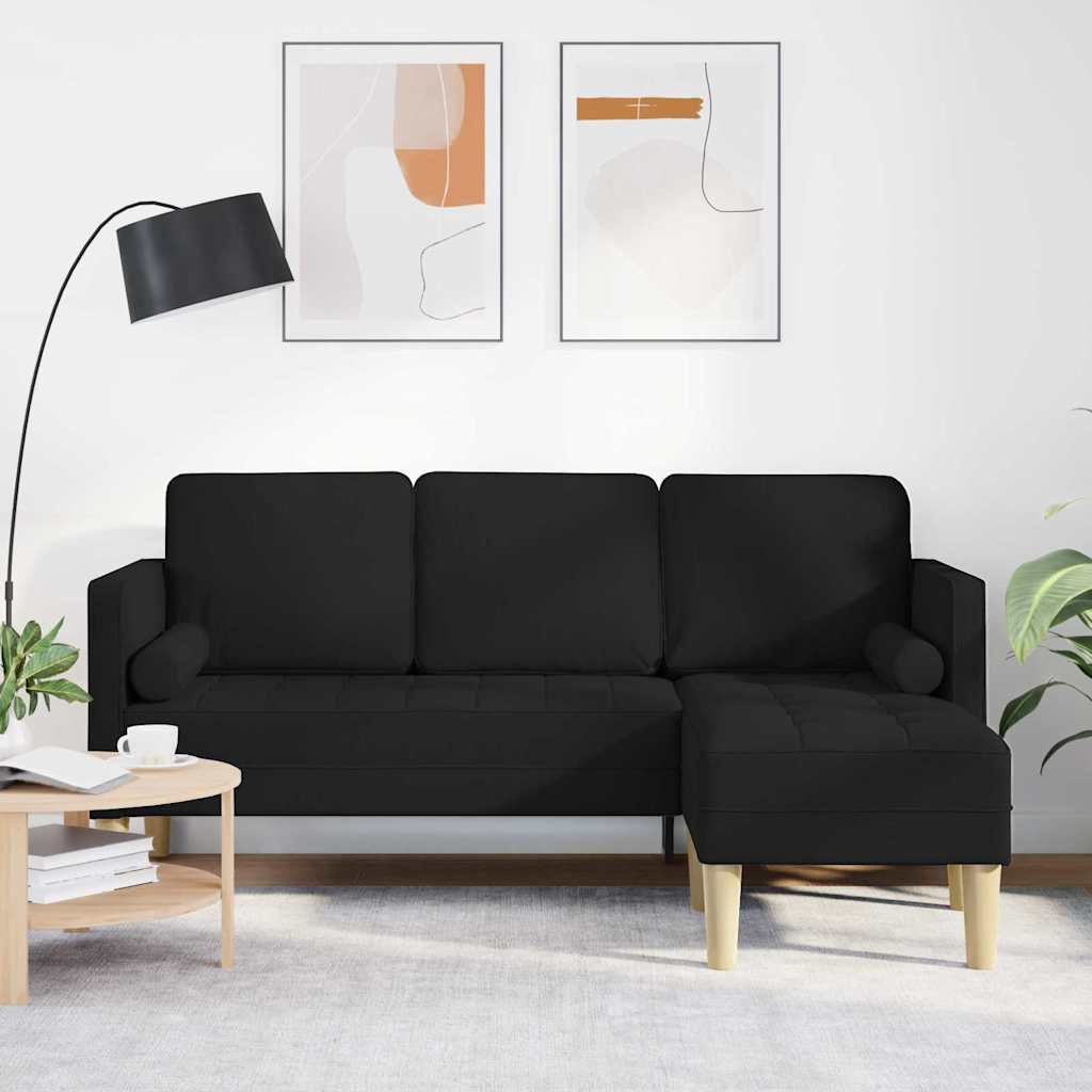 vidaXL Sofa set with cushions 2 pcs Light gray Polyester