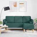 vidaXL Sofa set with cushions 2 pcs Light gray Polyester