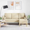 vidaXL Sofa set with cushions 2 pcs Light gray Polyester