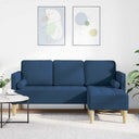 vidaXL Sofa set with cushions 2 pcs Light gray Polyester