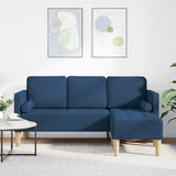 vidaXL Sofa set with cushions 2 pcs Light gray Polyester