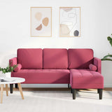 vidaXL Sofa set with cushions 2 pcs Light gray Polyester