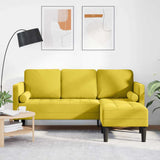vidaXL Sofa set with cushions 2 pcs Light gray Polyester