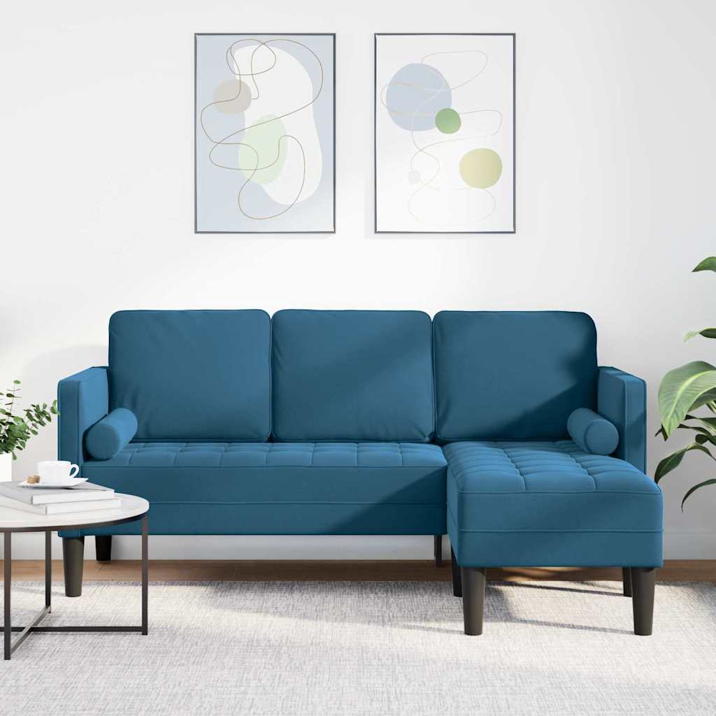 vidaXL Sofa set with cushions 2 pcs Light gray Polyester