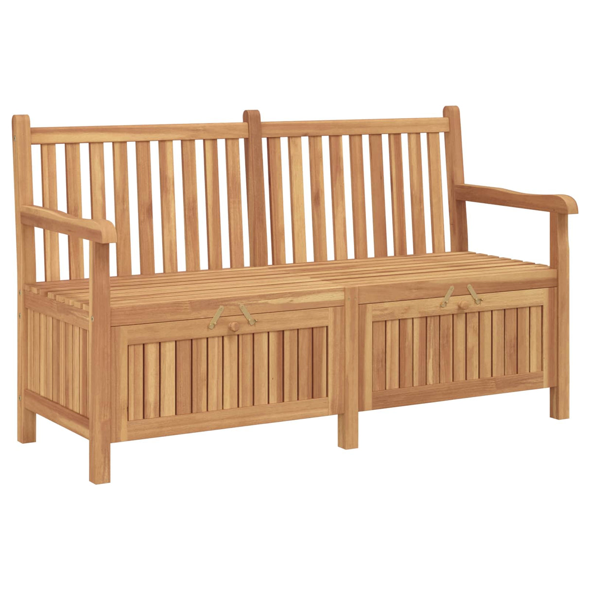 vidaXL Storage Bench Brown 114 x 60 x 90 cm Solid Teak Wood