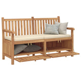 vidaXL Storage Bench Brown 114 x 60 x 90 cm Solid Teak Wood