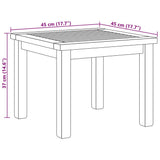 vidaXL Salontafel Bruin 45 x 45 x 36 cm Massief Teakhout