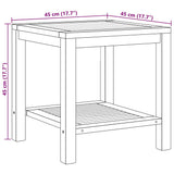 vidaXL Salontafel Bruin 45 x 45 x 45 cm Massief teakhout