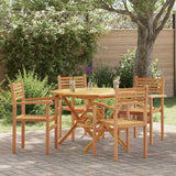vidaXL Stoel 4 pcs Bruin 56 x 55 x 90.5 cm Massief Teakhout