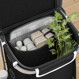 vidaXL Winkelwagen Zwart 36,5 x 46,5 x 100,5 cm Oxford stof