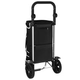 vidaXL Winkelwagen Zwart 36,5 x 46,5 x 100,5 cm Oxford stof