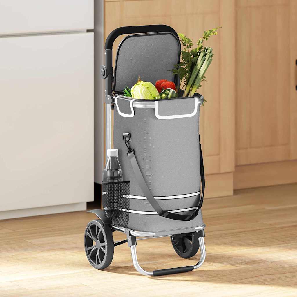 vidaXL Winkelwagen Zwart 36,5 x 46,5 x 100,5 cm Oxford stof
