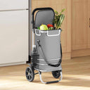 vidaXL Winkelwagen Zwart 36,5 x 46,5 x 100,5 cm Oxford stof