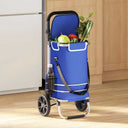vidaXL Winkelwagen Zwart 36,5 x 46,5 x 100,5 cm Oxford stof
