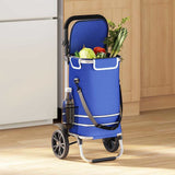 vidaXL Winkelwagen Zwart 36,5 x 46,5 x 100,5 cm Oxford stof