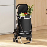 vidaXL Winkelwagen Zwart 47 x 39 x 100,5 cm Oxford stof