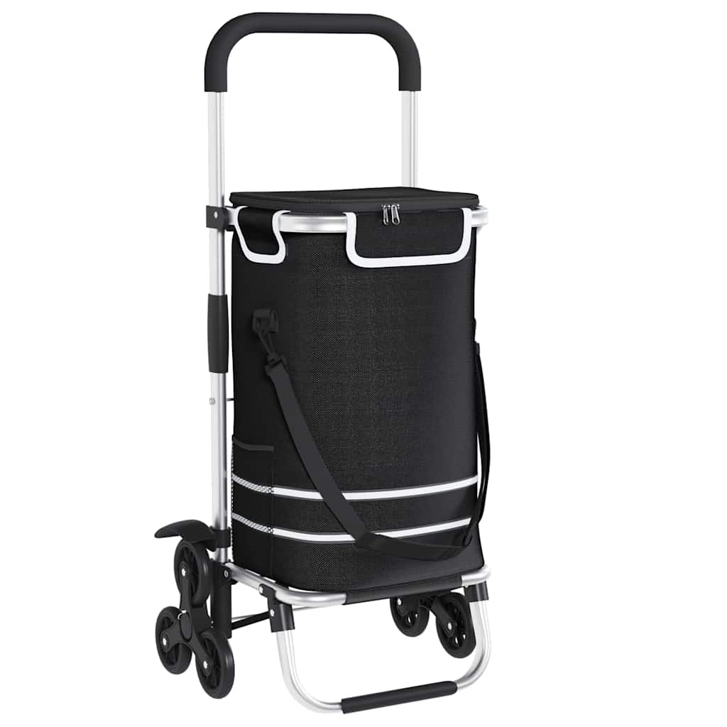 vidaXL Winkelwagen Zwart 47 x 39 x 100,5 cm Oxford stof