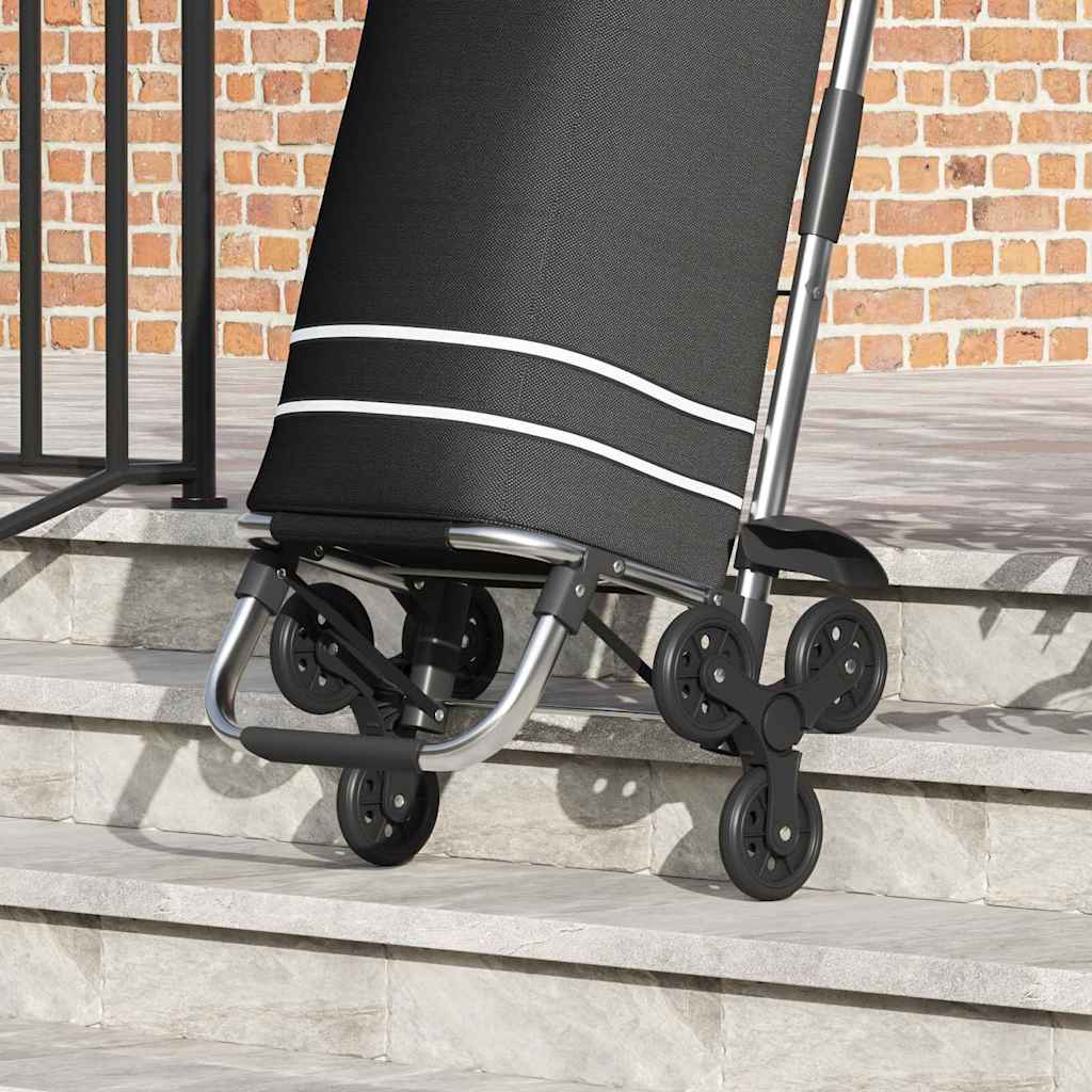vidaXL Winkelwagen Zwart 47 x 39 x 100,5 cm Oxford stof