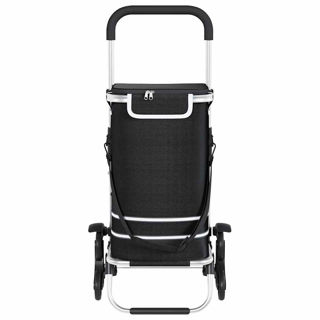 vidaXL Winkelwagen Zwart 47 x 39 x 100,5 cm Oxford stof