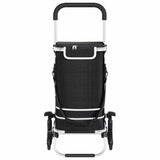 vidaXL Winkelwagen Zwart 47 x 39 x 100,5 cm Oxford stof