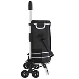 vidaXL Winkelwagen Zwart 47 x 39 x 100,5 cm Oxford stof