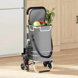 vidaXL Winkelwagen Zwart 47 x 39 x 100,5 cm Oxford stof