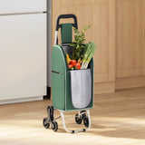 vidaXL Winkelwagen Blauw 39,5 x 33 x 93 cm Oxford stof