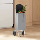 vidaXL Shopping Trolley Grey 35 x 28 x 92 cm Oxford fabric