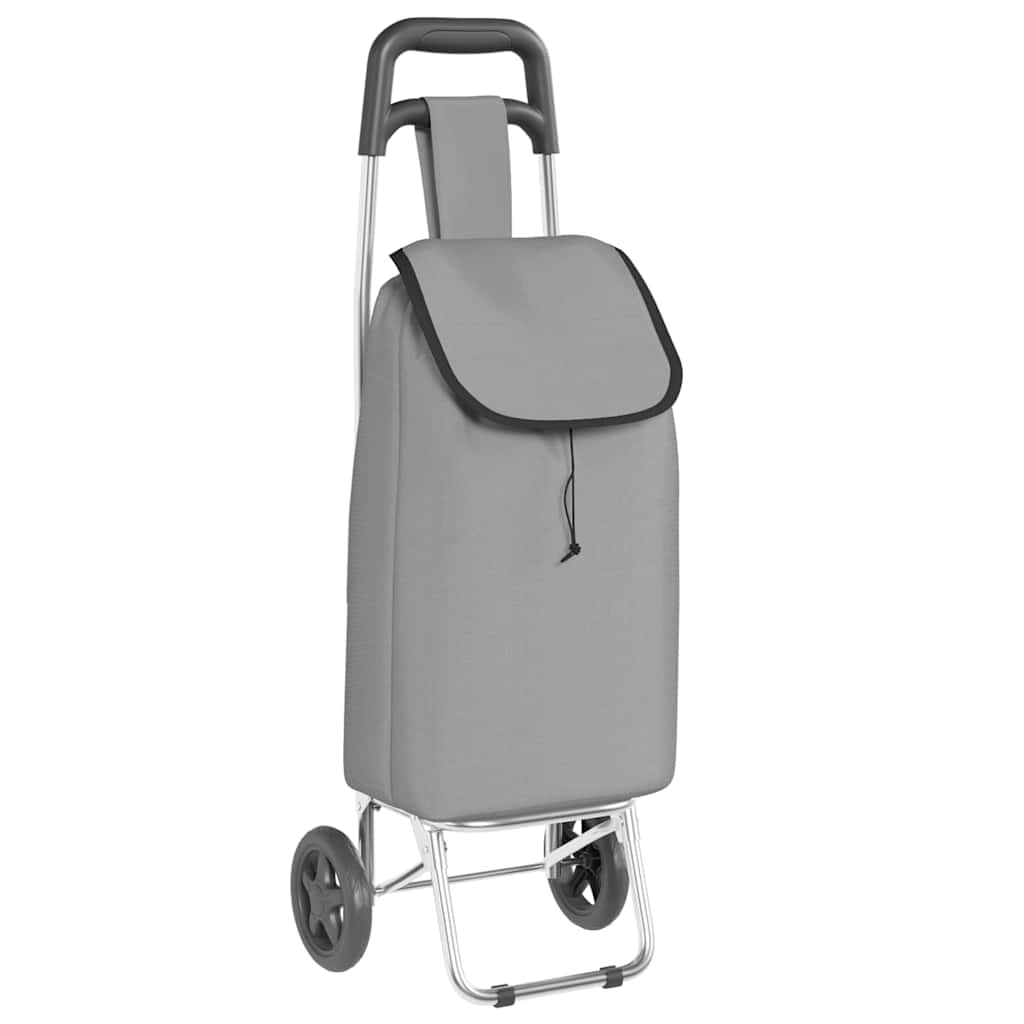 vidaXL Shopping Trolley Grey 35 x 28 x 92 cm Oxford fabric