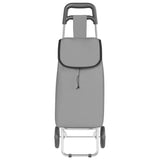 vidaXL Shopping Trolley Grey 35 x 28 x 92 cm Oxford fabric