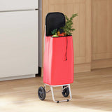 vidaXL Shopping Trolley Grey 35 x 28 x 92 cm Oxford fabric
