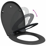 vidaXL Toiletbril Antraciet 47 x 37 x 4 cm Duroplast