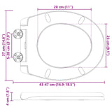 vidaXL Toiletbril Antraciet 47 x 37 x 4 cm Duroplast