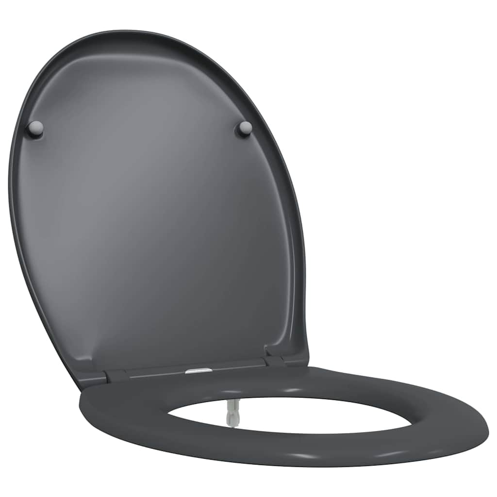 vidaXL Toiletbril Antraciet 47 x 37 x 4 cm Duroplast
