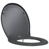 vidaXL Toiletbril Antraciet 47 x 37 x 4 cm Duroplast