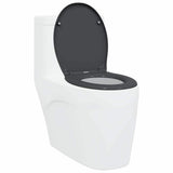 vidaXL Toiletbril Antraciet 47 x 37 x 4 cm Duroplast
