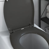 vidaXL Toiletbril Antraciet 47 x 37 x 4 cm Duroplast