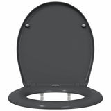 vidaXL Toiletbril Antraciet 47 x 37 x 4 cm Duroplast