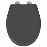 vidaXL Toiletbril Antraciet 47 x 37 x 4 cm Duroplast